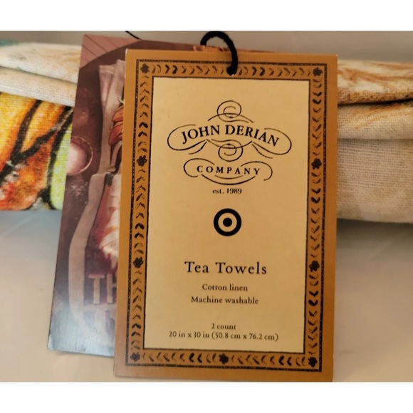 John Derian x Target Tea Towels 20” X 30” Fall Turkey Cards Thanksgiving Harvest - Picture 5 of 8